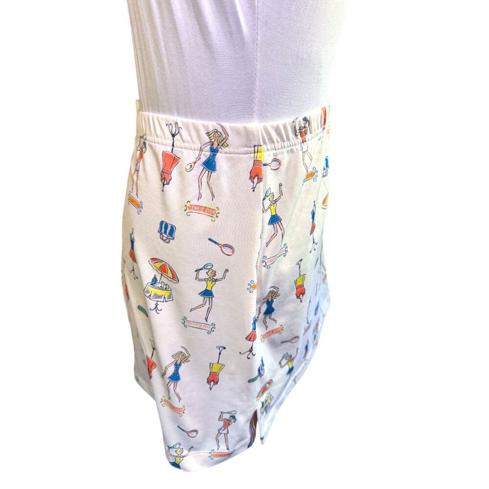 Tail Womens Tennis Skirt Colorful Cartoon Print Pull-On Elastic Waist - Picture 4 of 8